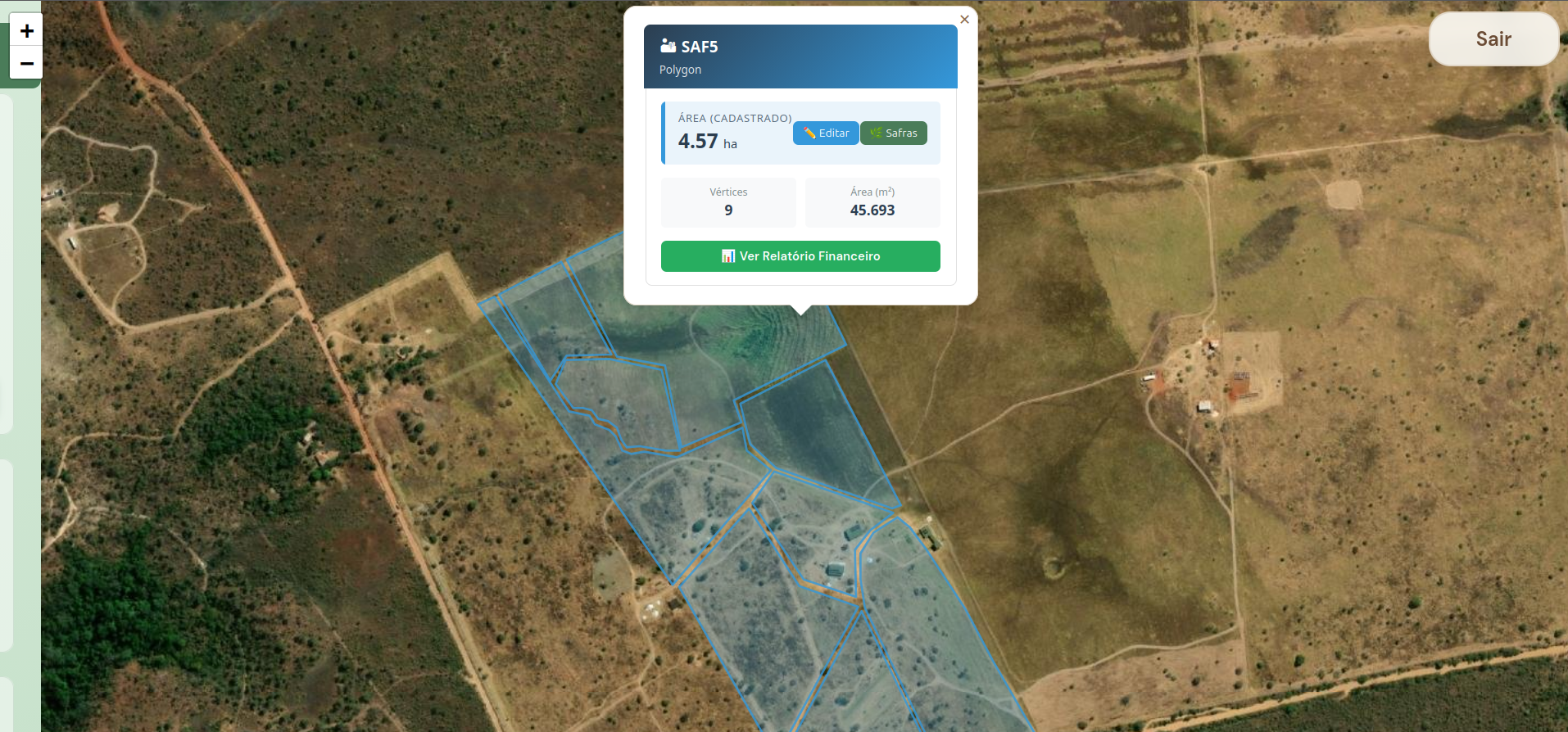 Mapa interativo RuralPro Canvas